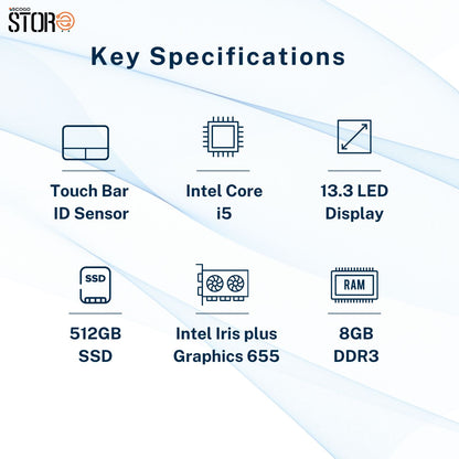 MacBook Pro (13-inch, 2020) Slim Laptop (16GB RAM / 512GB SSD / 13.3" Retina Display / Intel Core i7 / Intel Iris Plus Graphics / macOS / WiFi / Webcam)